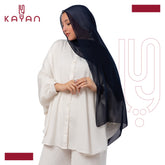 Chiffon Plain Scarf - Midnight Blue